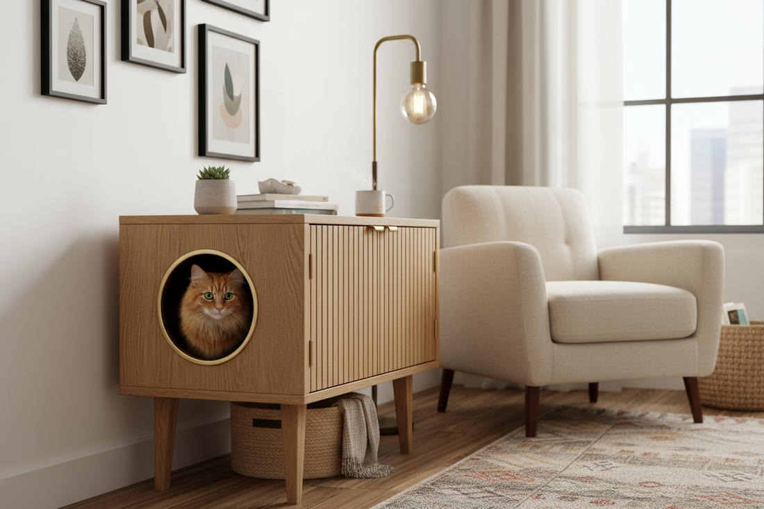 Best Cat Litter Box Furniture for Small Spaces