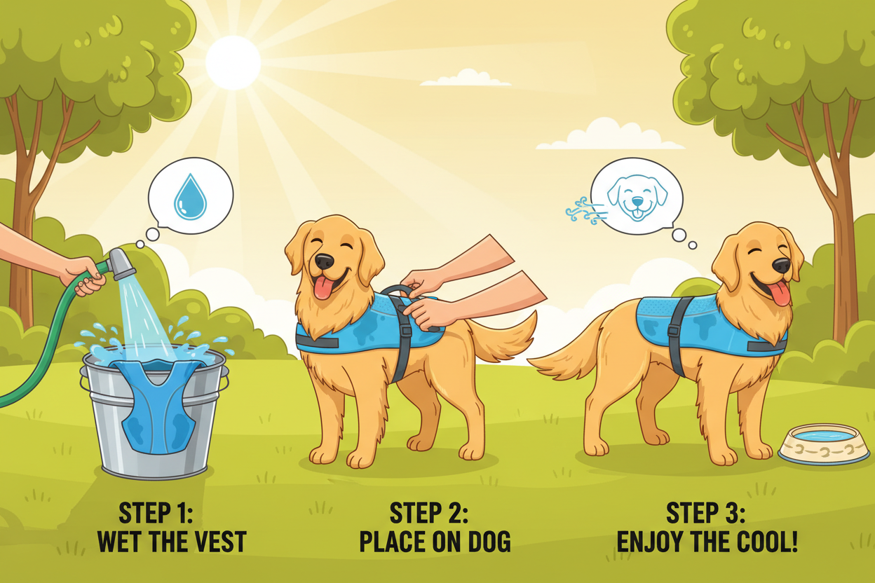 How to Use a Dog Cooling Vest in Summer